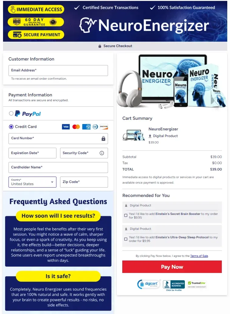 Neuro Energizer - Secure Checkout